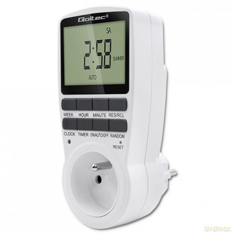 Elektroniczny programator czasowy PC0628 | 3680W | 16A | LCD