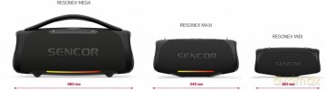 Głośnik bluetooth Resonex Midi Moc 80W, IPX7, TWS(99szt.), LED