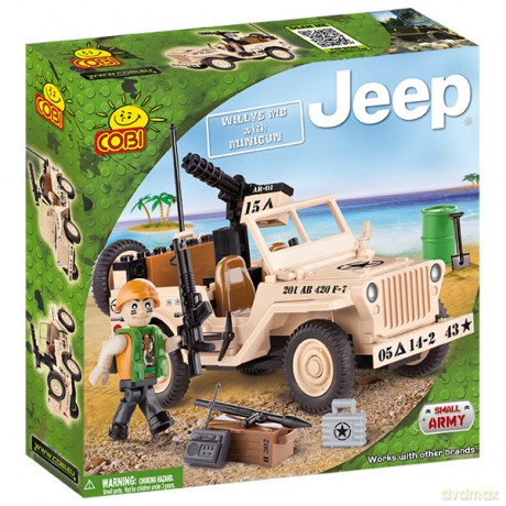 Cobi Jeep Willys With Mini Gun 95 Klock. [KLOCKI]