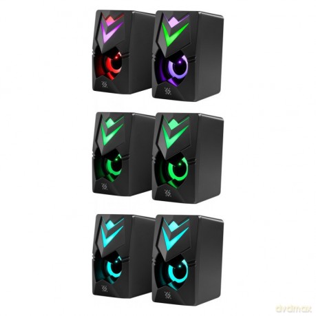 Głośniki komputerowe J4 2.0 6W LED USB Czarne