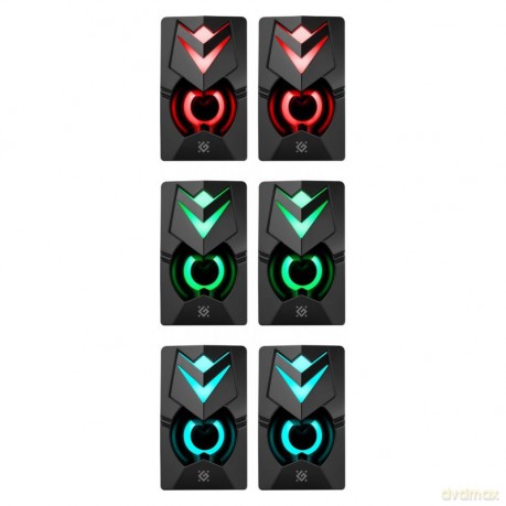 Głośniki komputerowe J4 2.0 6W LED USB Czarne