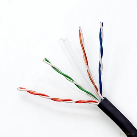 Kabel patchcord sieciowy skrętka UTP | CAT6 | High speed 1Gb/s | LAN | 50m | Czarny