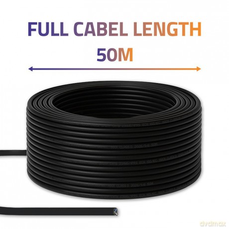 Kabel patchcord sieciowy skrętka UTP | CAT6 | High speed 1Gb/s | LAN | 50m | Czarny