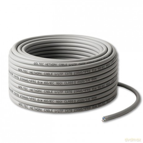 Kabel patchcord sieciowy skrętka UTP | Miedziany Cu | CAT6 | Highspeed 1Gb/s | LAN | 100m | Szary