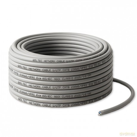 Kabel Patchcord sieciowy skrętka UTP | Miedziany Cu | CAT6 | Highspeed 1Gb/s | LAN | 25m | Szary