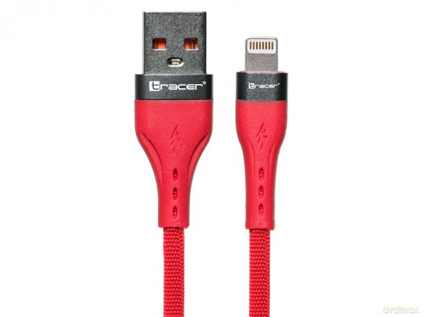 Kabel USB A - Lightning 1m Czerwony