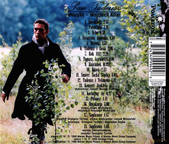 Pan Tadeusz soundtrack (Wojciech Kilar) [CD]