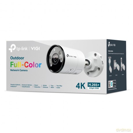 Kamera InSight S385(4mm) Zewnętrzna, w pełni kolorowa kamera sieciowa VIGI typu Bullet, 8MP