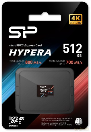 Karta pamięci microSDXC 512GB Express 7.1, PCIe Gen 3x1, NVMe, 880MB/s