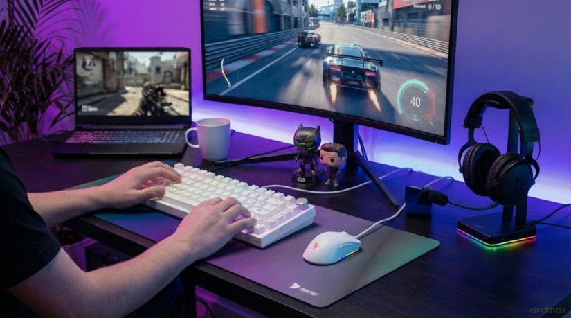 Klawiatura magnetyczna ASTRAL White OUTEMU White jade RGB