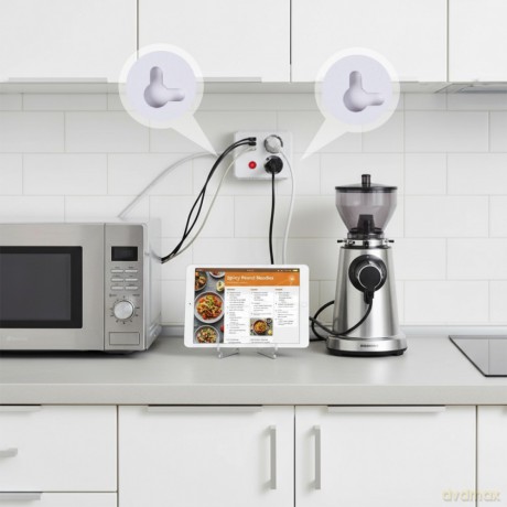 Listwa zasilająca 2 gniazda MCE387 W 3xUSB, 110-240V AC 50/60Hz, 2.1A max 2500W, 1.5m, biała