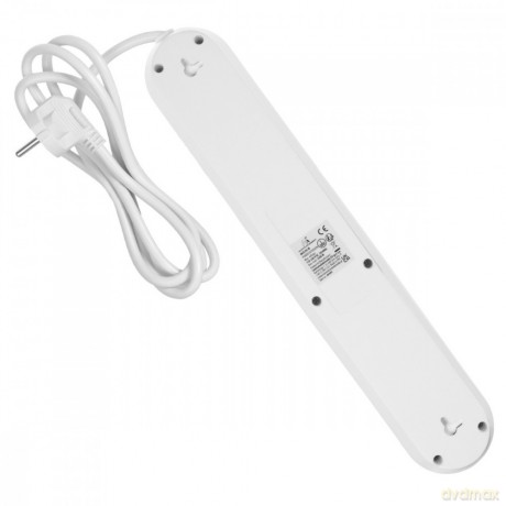 Listwa zasilająca 5 gniazd MCE395 W 3xUSB, 110-240v AC 50/60Hz, 2,1A max 2500W, biała