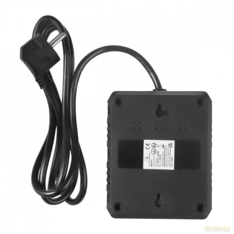 Listwa zasilająca MCE387 B 2 gniazda 3xUSB, 110-240V AC 50/60Hz 2,1A max 2500W, 1,5m czarna