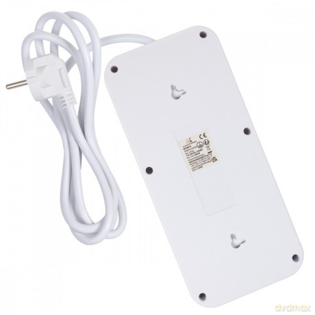 Listwa zasilająca MCE389 W 6 gniazd 4xUSB-A 1xUSB-C 110-240V, AC 50/60Hz, 2.1A max 2500W biała