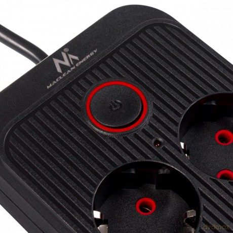 Listwa zasilająca MCE391 B 6 gniazd 4xUSB-A 1xUSB-C, 110-240V AC 50/60Hz, 2.1A max 2500W, czarna