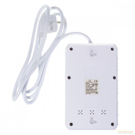 Listwa zasilająca MCE392 W 4 gniazda 3xUSB, 110-240V AC 50/60Hz, 2.1A max 2500W 1,5m biała