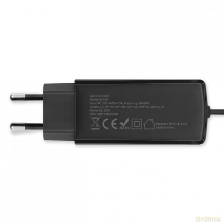 Ładowarka sieciowa 90W GaN | 5-20V | 3-4.5A | USB-C 3.1