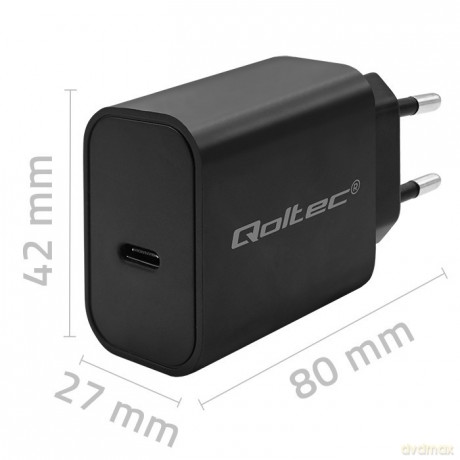 Ładowarka Super Quick PD | USB-C | 20W | 5-12V | 1.67-3A | Czarna