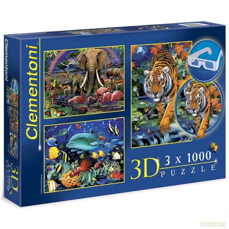 Clementoni 3x1000 Element. 3d [PUZZLE]