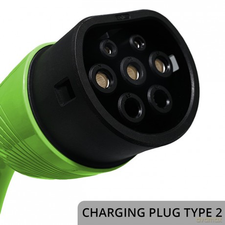 Mobilna ładowarka do samochodu elektrycznego EV z regulacją 2w1 Typ2 | 22kW | 400V | Wi-Fi | TUYA | SMART LIFE | LCD | Wallbox | 7m