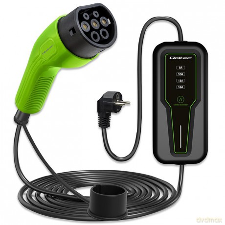 Mobilna ładowarka do samochodu elektrycznego EV z regulacją 2w1 Typ2 | 3.5kW | 230V | LCD | Przenośna |4m