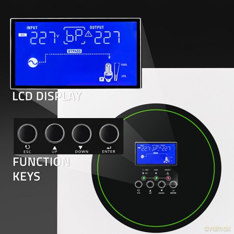 Modularny Hybrydowy Inwerter solarny Off-Grid 6.2kVA | 6.2kW | 120A | MPPT | 12 jednostek | BMS | Sinus | opcja Wi-Fi | Power Factor 1.0