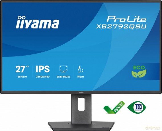 Monitor 27 cali XB2792QSU-B1 IPS,QHD, HAS (150) PIVOT, 120Hz,HDMI,DP, 350cd,1500:1, cienkie ramki, 2xUSB 3.2, ErP B