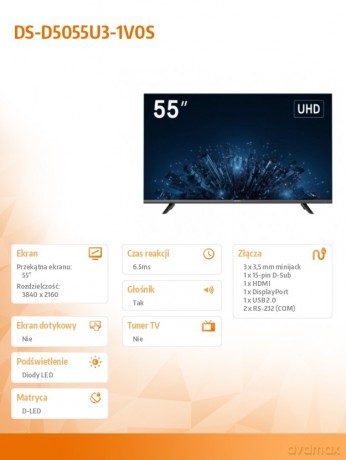 Monitor 55 cali DS-D5055U3-1V0S