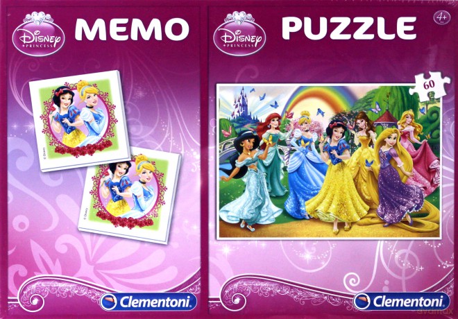 Clementoni 60 Element. Memo Księżniczki [PUZZLE]