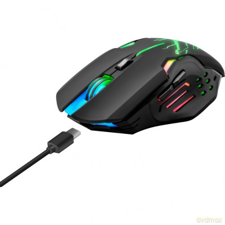 Mysz gamingowa bezprzewodowa KATANA RF 3200DPI 7P Czarna