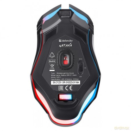 Mysz gamingowa bezprzewodowa KATANA RF 3200DPI 7P Czarna