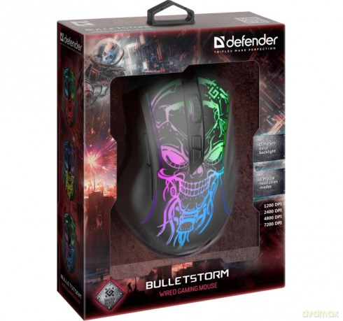 Mysz gamingowa przewodowa Bulletstorm GM-928 72000 dpi 7P