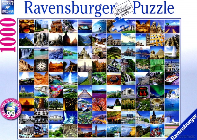RAVENSBURGER 1000 el. 99 Pięknych Miejsc [PUZZLE]
