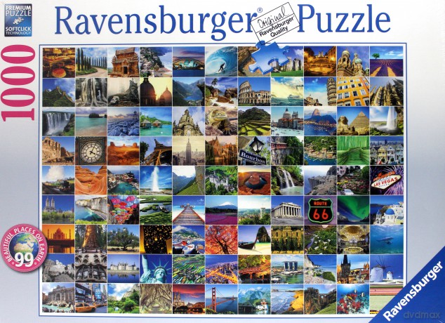 RAVENSBURGER 1000 el. 99 Pięknych Miejsc [PUZZLE]