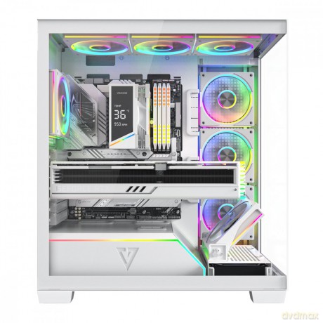 Obudowa PC VOLCANO STELLAR PLUS ARGB MIDI 8F Biała