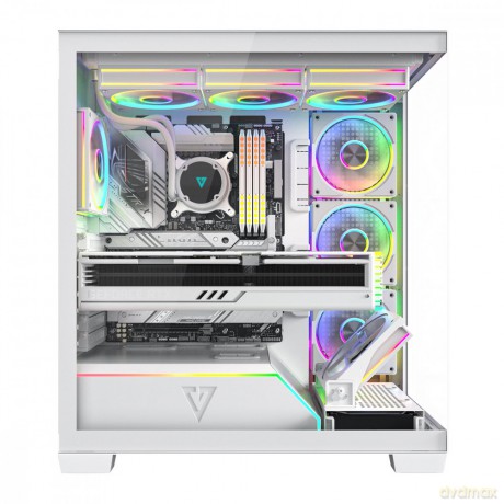 Obudowa PC VOLCANO STELLAR PLUS ARGB MIDI 8F Biała
