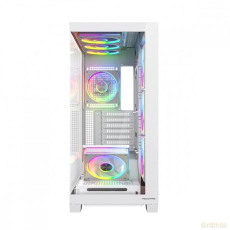 Obudowa PC VOLCANO STELLAR PLUS ARGB MIDI 8F Biała