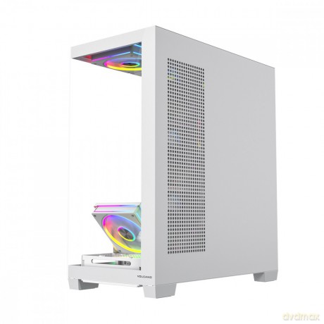 Obudowa PC VOLCANO STELLAR PLUS ARGB MIDI 8F Biała