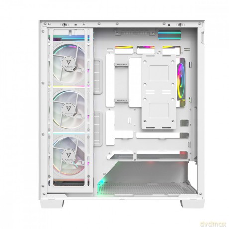 Obudowa PC VOLCANO STELLAR PLUS ARGB MIDI 8F Biała