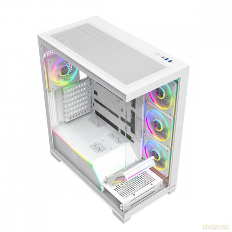 Obudowa PC VOLCANO STELLAR PLUS ARGB MIDI 8F Biała