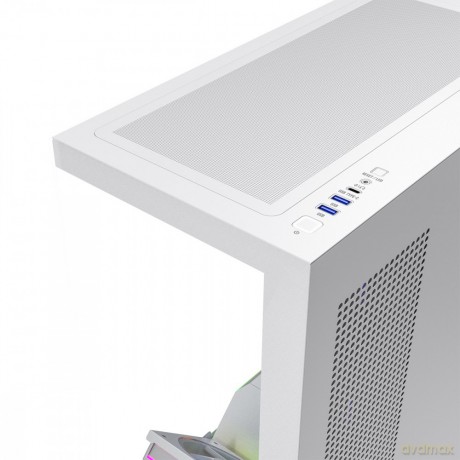Obudowa PC VOLCANO STELLAR PLUS ARGB MIDI 8F Biała