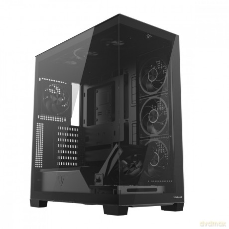 Obudowa PC VOLCANO STELLAR PLUS ARGB MIDI 8F Czarna