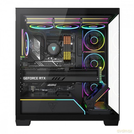 Obudowa PC VOLCANO STELLAR PLUS ARGB MIDI 8F Czarna