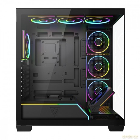 Obudowa PC VOLCANO STELLAR PLUS ARGB MIDI 8F Czarna