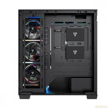 Obudowa PC VOLCANO STELLAR PLUS ARGB MIDI 8F Czarna