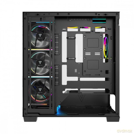 Obudowa PC VOLCANO STELLAR PLUS ARGB MIDI 8F Czarna
