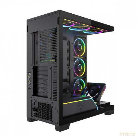 Obudowa PC VOLCANO STELLAR PLUS ARGB MIDI 8F Czarna