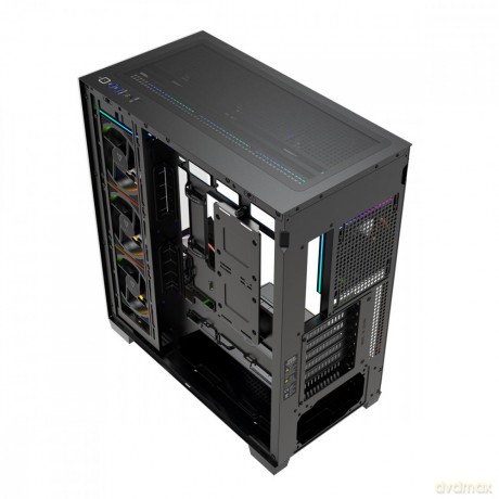 Obudowa PC VOLCANO STELLAR PLUS ARGB MIDI 8F Czarna