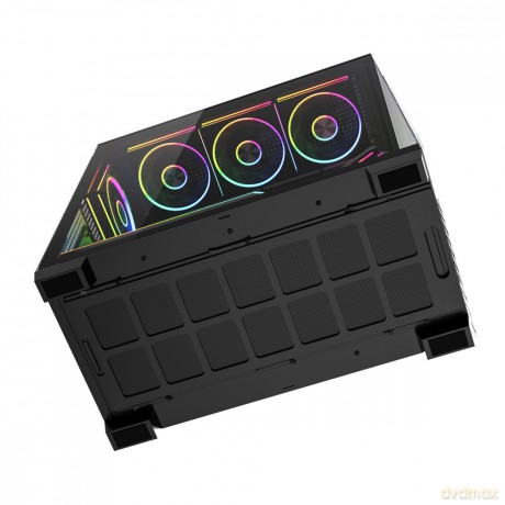 Obudowa PC VOLCANO STELLAR PLUS ARGB MIDI 8F Czarna