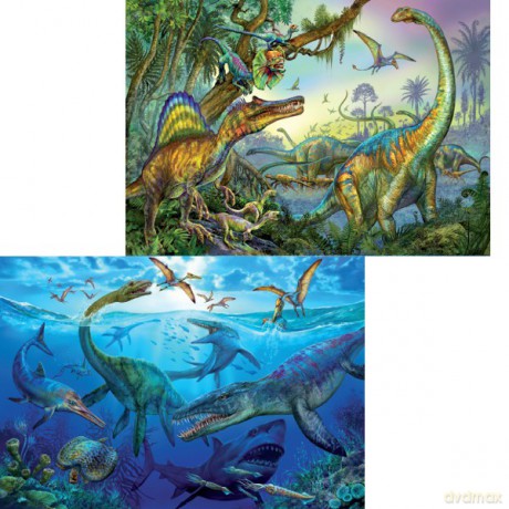 RAVENSBURGER 2x24 el. Prehistoryczne Giganty [PUZZLE]